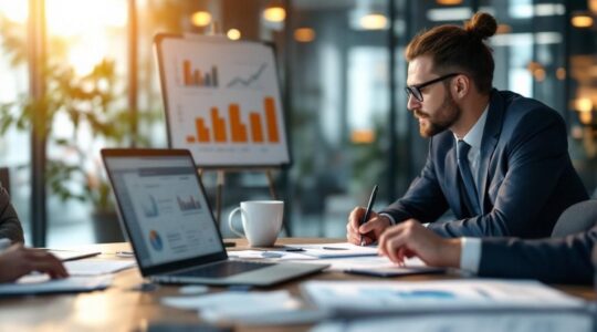 Salarié devant son écran de bureau